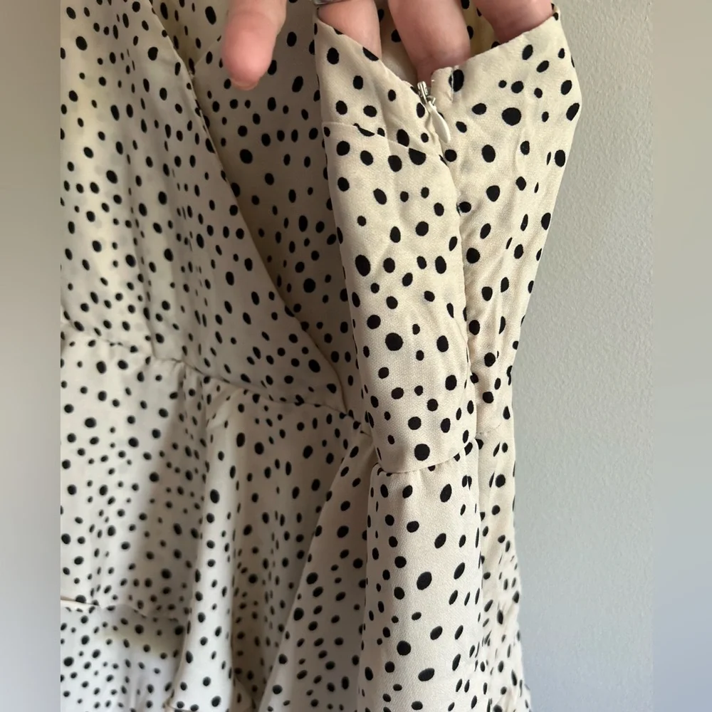 Tiered polka dot spaghetti strap dress by Mystree. - Picture 7 of 8